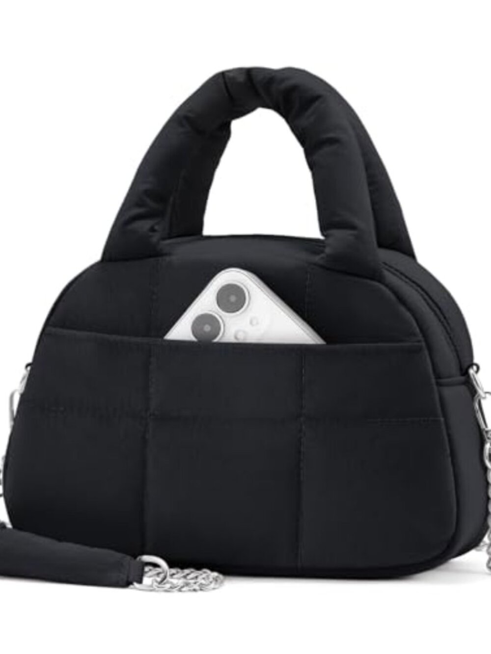 Puffer Crossbody Bag Quilted Nylon Water-Resistant Chic Purse